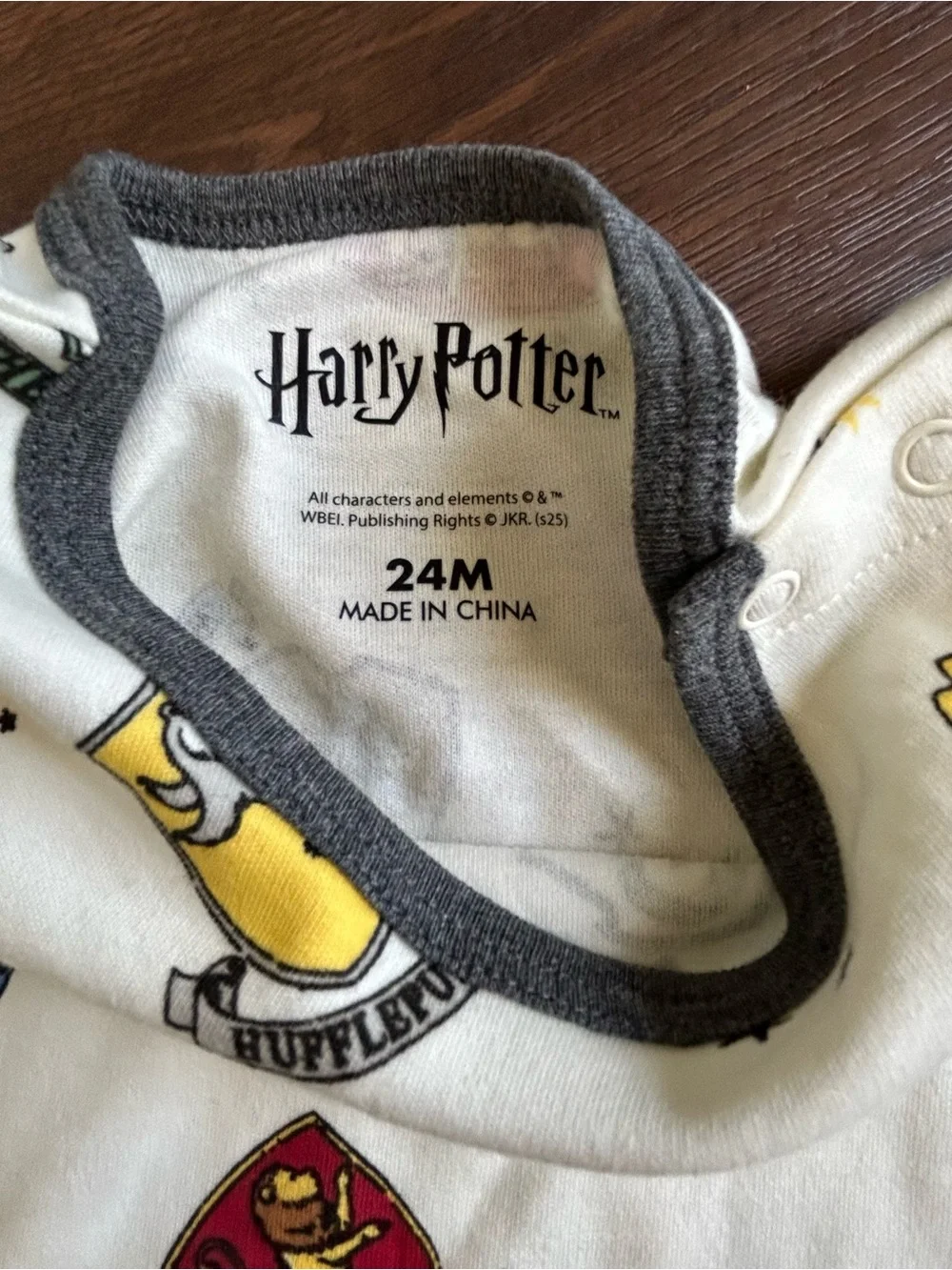 Harry Potter French Terry Short Overalls, T-Shirt, Hat Set 24m